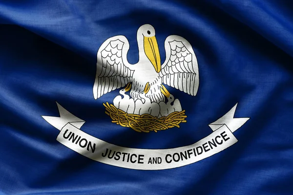 Textura de la tela de la bandera de Luisiana - Banderas de los Estados Unidos —  Fotos de Stock