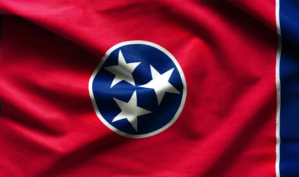 Texture des tissus du drapeau du Tennessee - Drapeaux des États-Unis — Photo