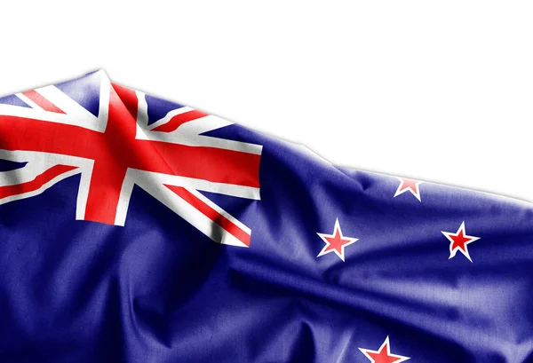 新西兰的那飘扬的旗帜 — 图库照片