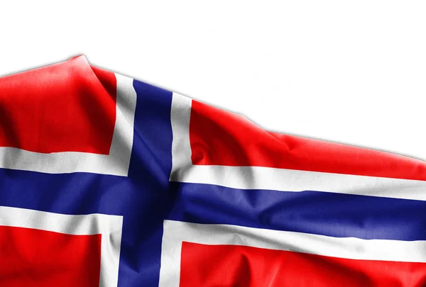 Mávání vlajkou Norska, Evropa — Stock fotografie