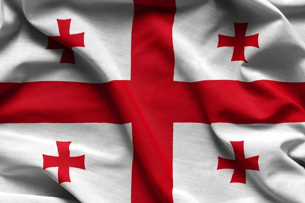 Georgia integetett zászló — Stock Fotó