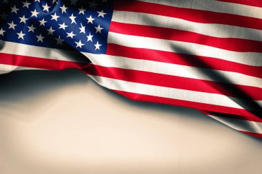 Sade arka planda Amerikan bayrağı