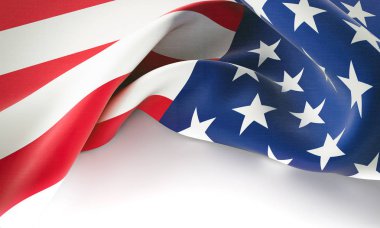 Sade arka planda Amerikan bayrağı