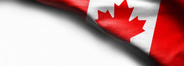 Kanada bayrağı beyaz arka plan üzerinde