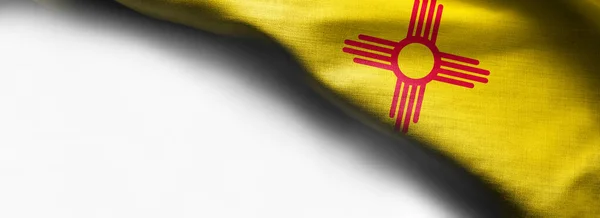 Texture en tissu du drapeau du Nouveau-Mexique - Drapeaux des États-Unis — Photo