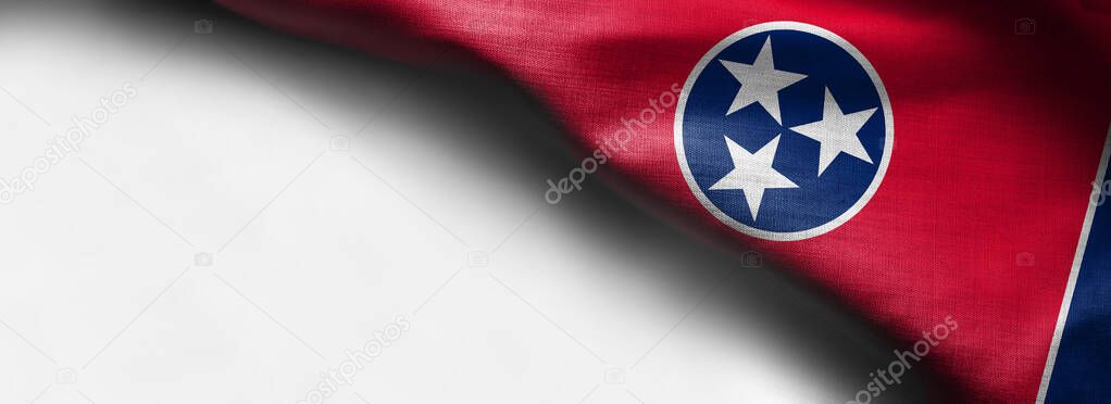 Fabric texture of the Tennessee Flag - Flags from the USA