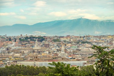 Roma, İtalya ve Avrupa 'nın havadan panoramik şehirleri,
