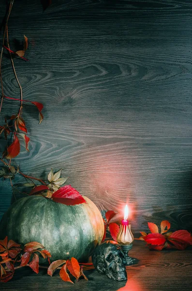 Fondo de Halloween con calabaza —  Fotos de Stock