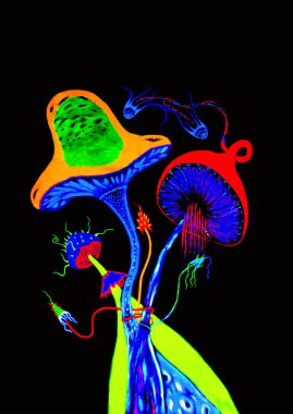 Floresan boya tarafından psychedelic sanat