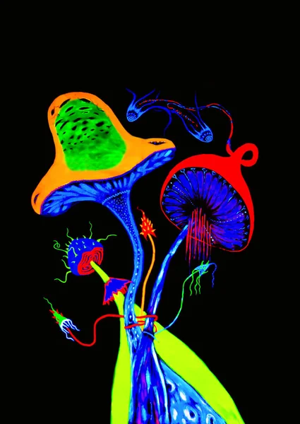 Floresan boya tarafından psychedelic sanat