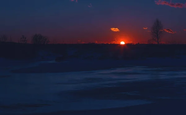 Beautiful Winter Sunset — Stock Photo, Image