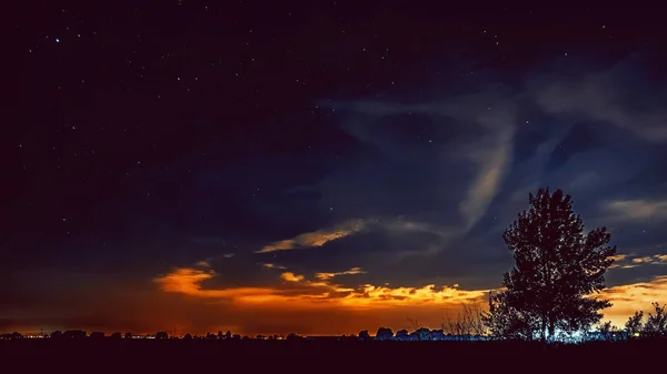 Όμορφη νύχτα έναστρο ουρανό — Φωτογραφία Αρχείου