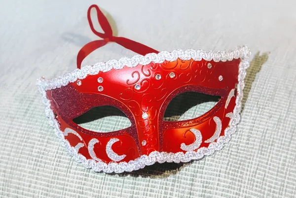 Masque Mascarade Rouge Gros plan — Photo