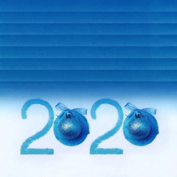 Classic Blue With White New Year 2020 Background