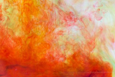 Suya karıştırılmış boyaların soyut renk arkaplanı