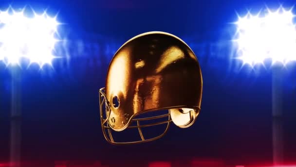 American Football Super Bowl Sport Helmet Kicking Stadium Sports Ball Stock Footage