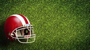 Amerikan futbol kaskı Super Bowl Maçı Stadyum yeşil çimlerde