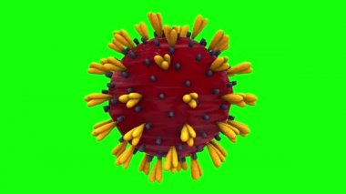 Coronavirus salgını (COVID-19) tıbbi animasyon. Tehlikeli grip alarmı. 2019 ncov arkaplanı