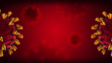Coronavirus salgını (COVID-19) tıbbi animasyon. Tehlikeli grip alarmı. 2019 ncov arkaplanı