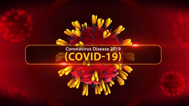 Éclosion Coronavirus Covid Animation Médicale 2019 Ncov Fond — Video