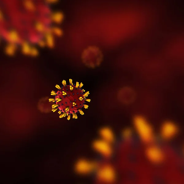 Esame Del Sangue Covid Animazione Microscopio Dell Epidemia Coronavirus 2019 — Foto Stock