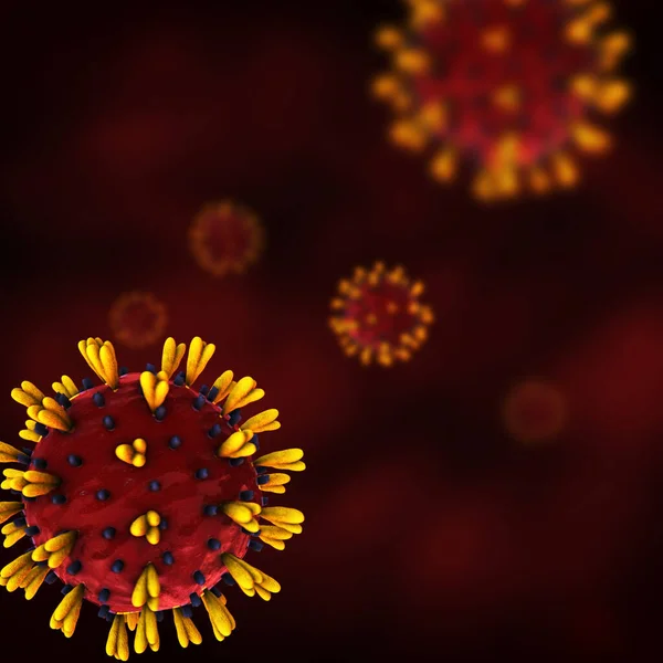 Esame Del Sangue Covid Animazione Microscopio Dell Epidemia Coronavirus 2019 — Foto Stock