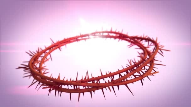 Gesù Risorto Corona Spine Calvario Collina Cristo Stato Crocifisso Pasqua — Video Stock