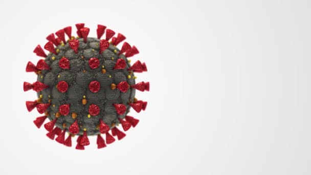 Ιός Coronavirus Covid Κυτταρικός Ιός Hantavirus Εστία Ιατρικής Animation — Αρχείο Βίντεο
