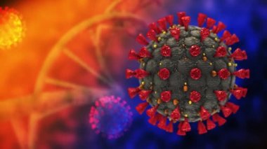 Coronavirus Covid 19 Hücre Hanta Virüsü Virüsü Tıbbi Animasyon