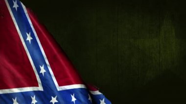 Askeri Tahta Bayrak Konfederasyonu Anma Günü, Kahramanlar Günü. Amerikan İç Savaşı. Rüzgarda dalgalanan bayrak