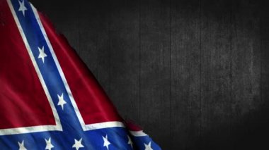Bayrak Konfederasyon Anma Günü, Kahramanlar Günü. Amerikan İç Savaşı. Rüzgarda dalgalanan bayrak