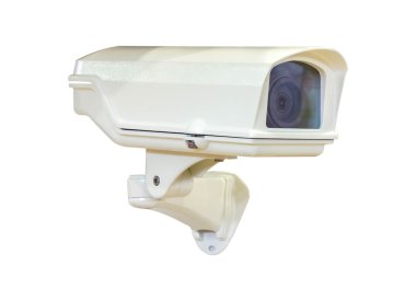 CCTV güvenlik kamera beyaz zemin üzerine.