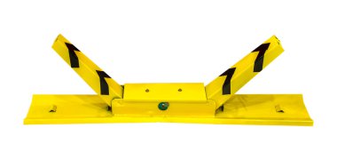 Beyaz arka plan üzerinde tekerlek kilit izole ekipman.