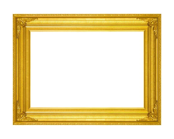 Frame vintage blank picture frame wooden carved isolated on whit — Stock Photo, Image