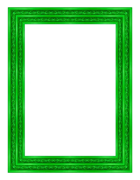 Foto frame houten gesneden frame patroon geïsoleerd op witte achtergrond. — Stockfoto