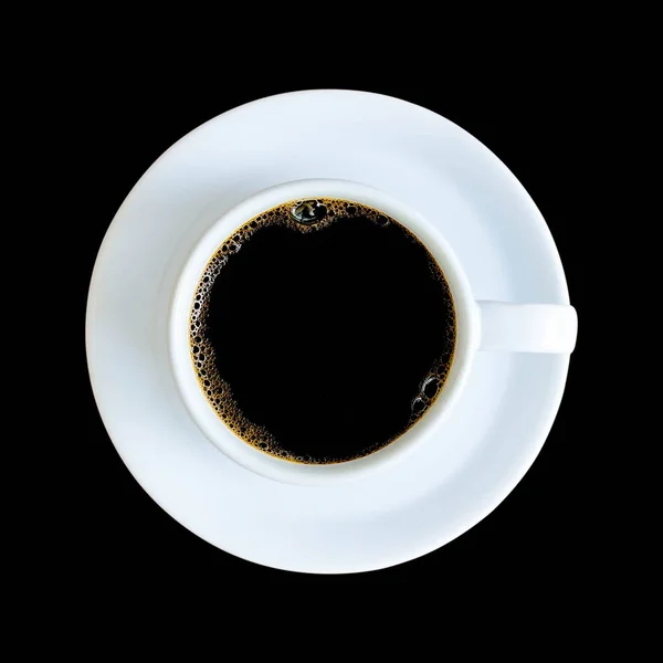 Kawa na białym na czarnym tle ścieżki przycinającej. — Zdjęcie stockowe