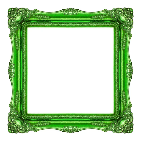 Gouden frame geïsoleerd op witte achtergrond. — Stockfoto