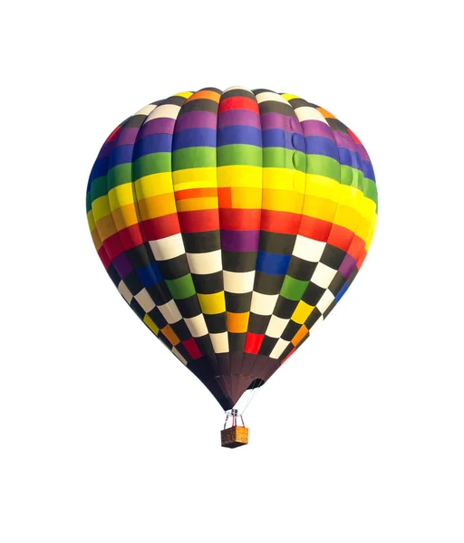 Balões de ar quente coloridos isolados no fundo branco — Fotografia de Stock