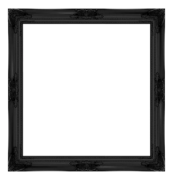 Schwarzer Rahmen isoliert auf weißem Hintergrund. — Stockfoto