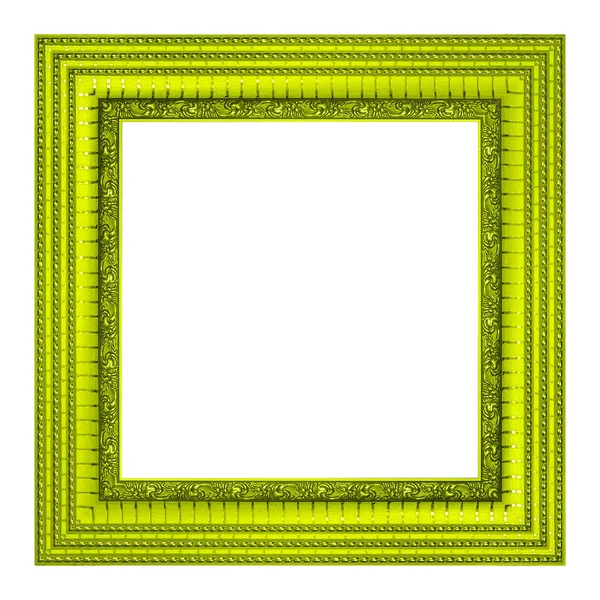 Gouden frame geïsoleerd op witte achtergrond. — Stockfoto