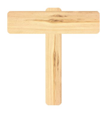 Beyaz zemin üzerinde izole ahşap tabela