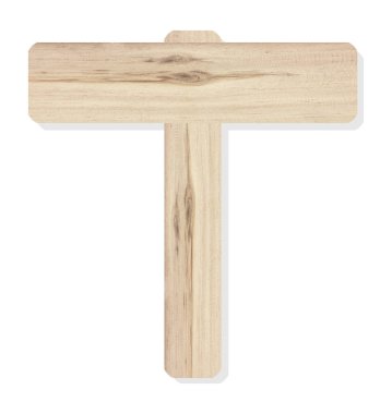 Beyaz zemin üzerinde izole ahşap tabela