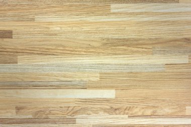 Hardwood akçaağaç basketbol sahasının zemini yukarıdan görünüyor..