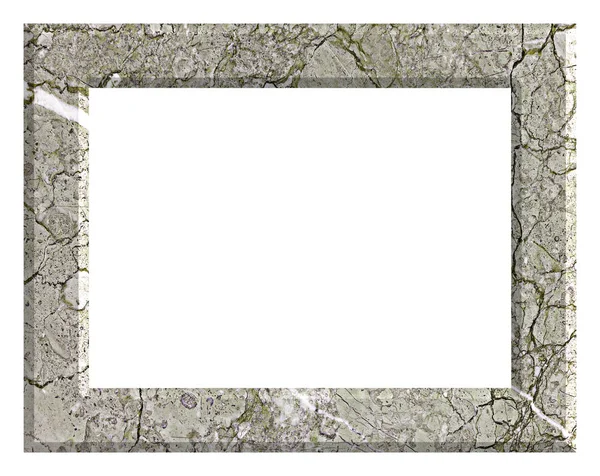 Рамка мрамор винтажный изолированы на белом фоне — стоковое фото