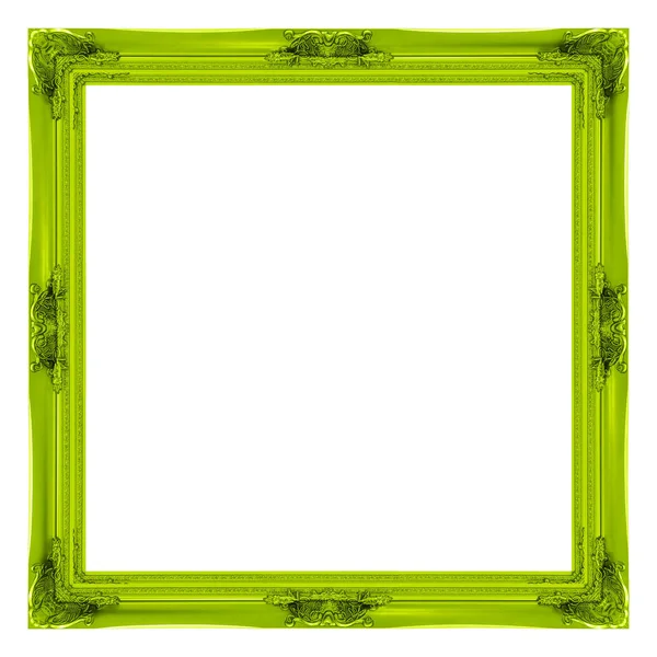 Gouden frame geïsoleerd op witte achtergrond. — Stockfoto