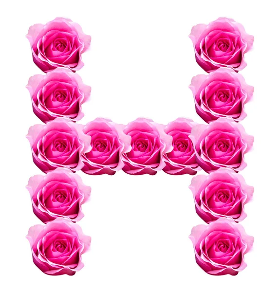 Ροζ γράμματα που απομονώνονται σε λευκό φόντο. — Φωτογραφία Αρχείου