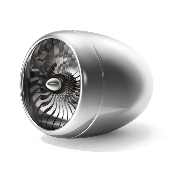 Jet engine isolated on white background. 3d rendering — Stock Photo, Image