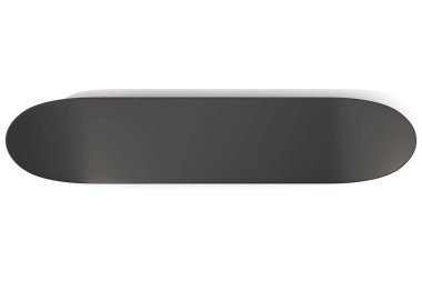 3D rendring beyaz arka plan üzerinde üstten görünüm izole kaykay güverte.