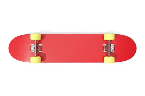 3d rendring deck red skateboard isolated on white background, — Stock Photo, Image