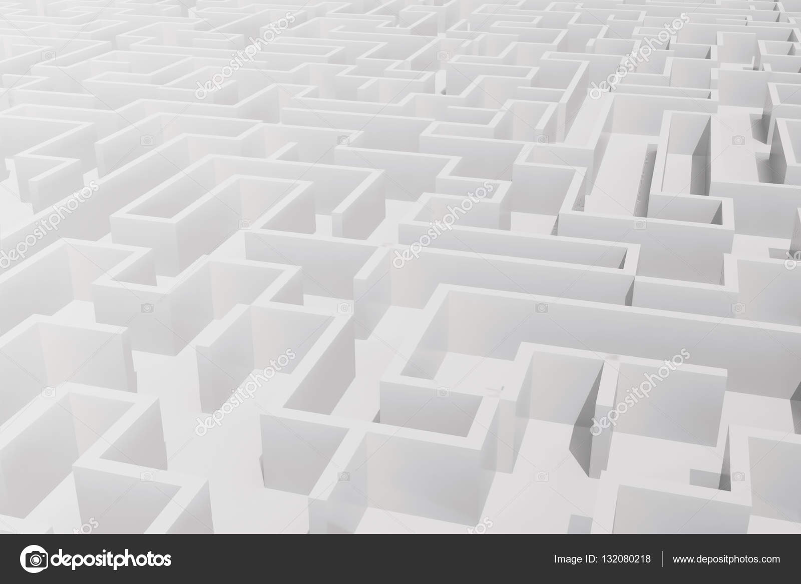 Top View Of White Labyrinth 3d Rendering Stock Photo Image By C Rost9